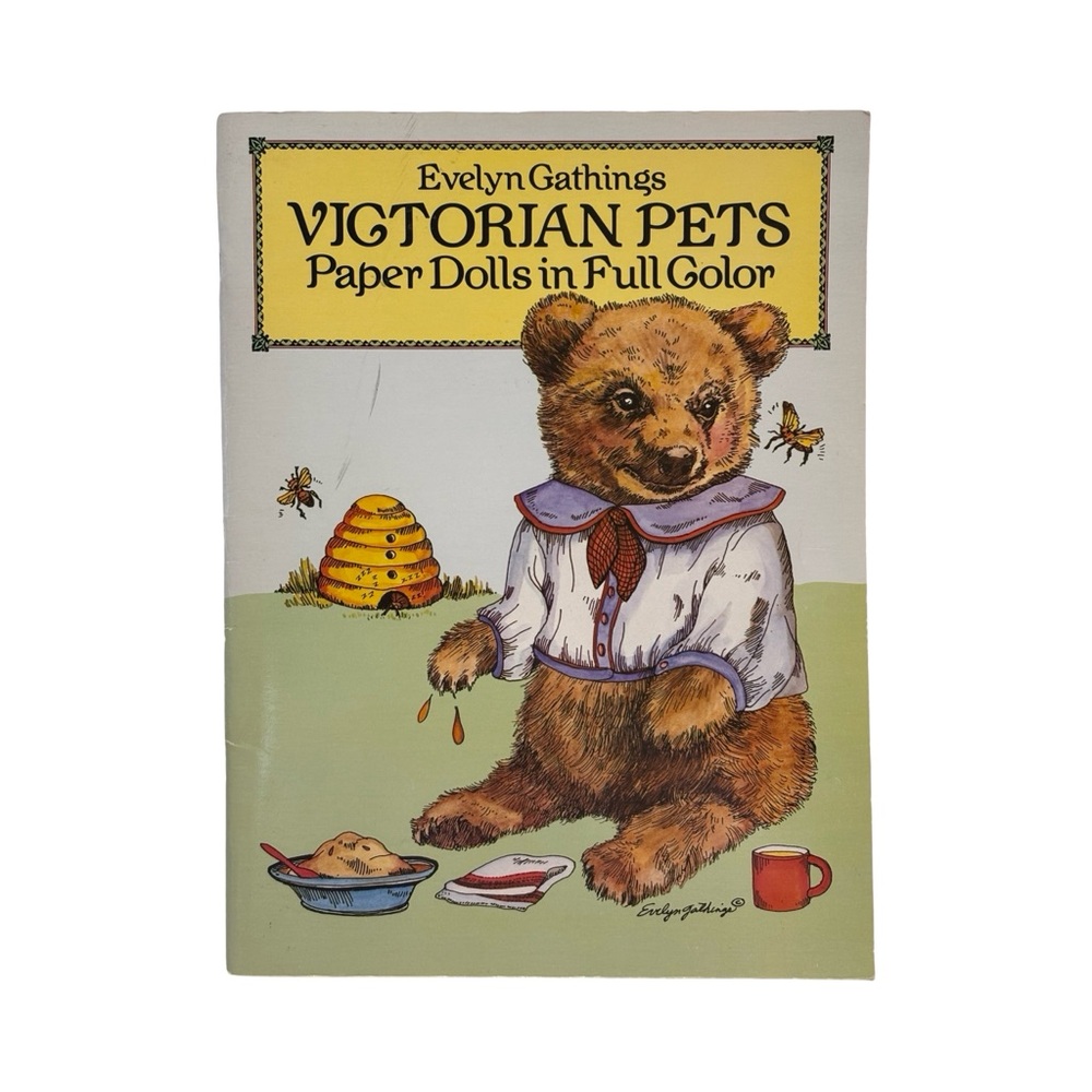 Vintage 1986 Victorian Pets Paper Dolls in Full Color Evelyn Gathings Dover Book